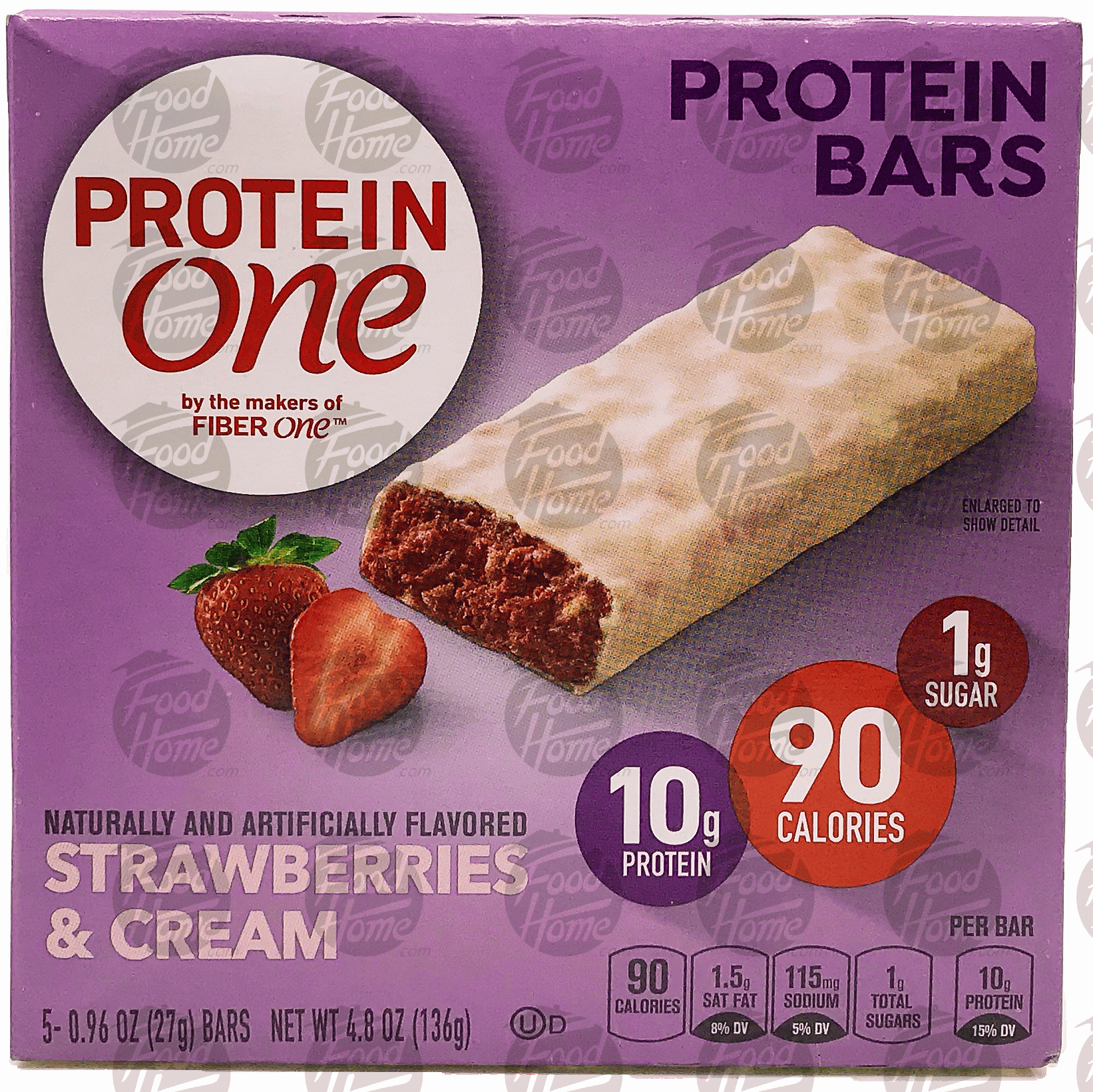 Fiber One Protein One strawberries & cream protein bars, 5 pk., box Full-Size Picture